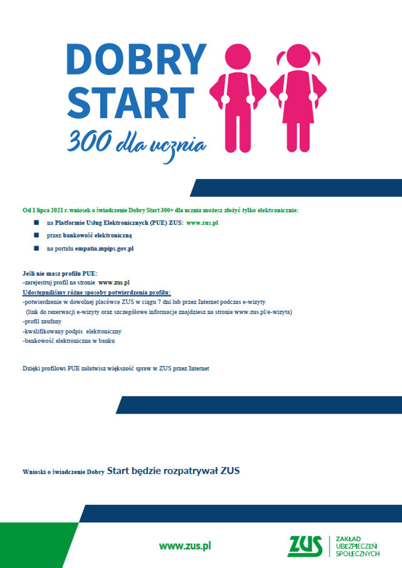 Plakat dobry start od 1 lipca 2021