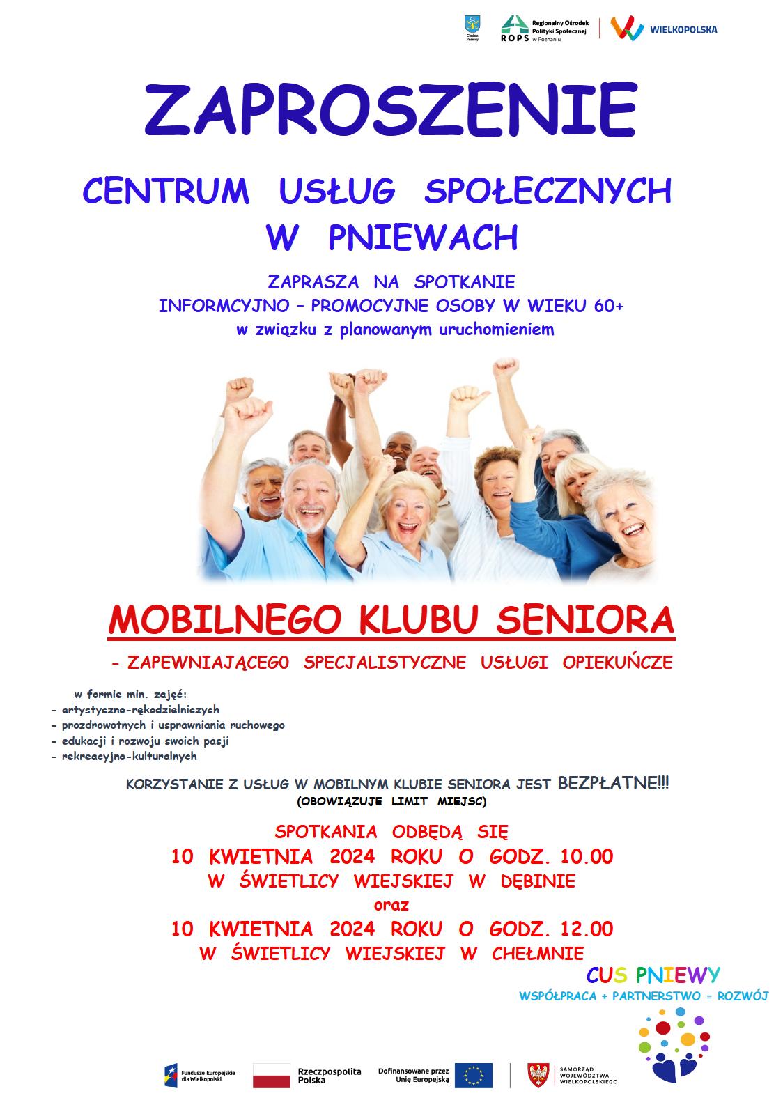 Zaproszenie na&nbsp;spotkanie w&nbsp;Dębinie i&nbsp;Chełmnie