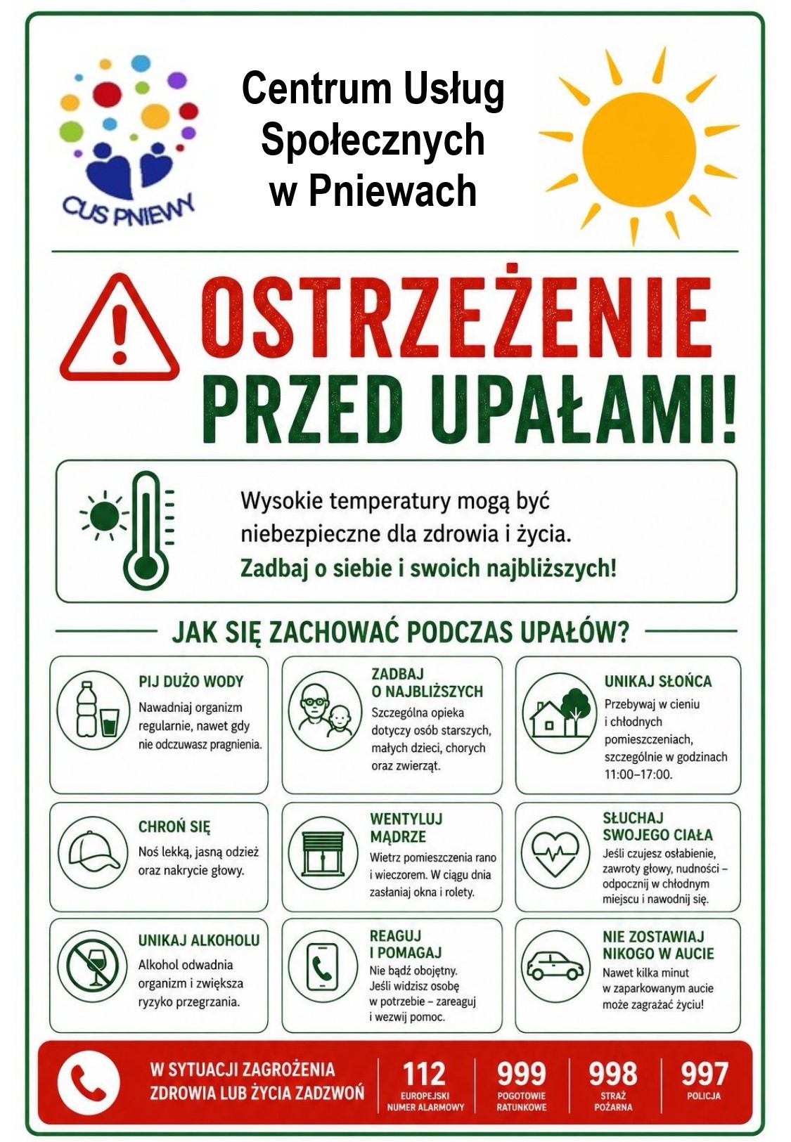 ostrzeżenie przed upałami