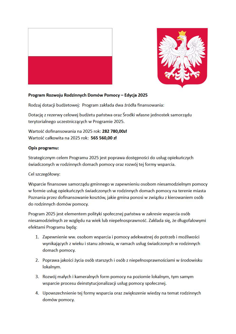 informacja dotycząca programu RDP