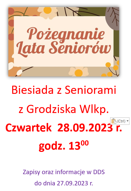 zaproszenie na&nbsp;biesiadę Senior&oacute;w