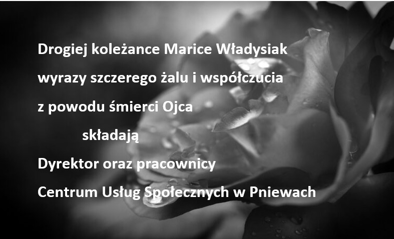 Kondolecje dla Mariki Władysiak
