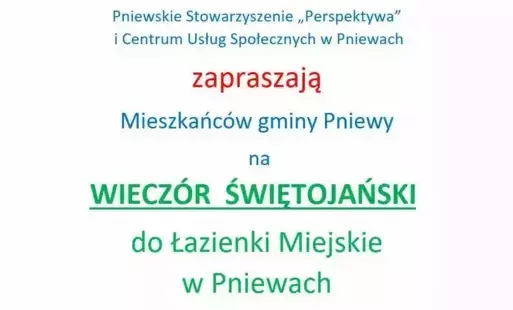 Zaproszenie na Wieczór Świętojański