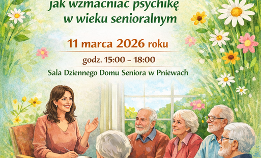 Plakat zaproszenie na spotkanie z psychologiem
