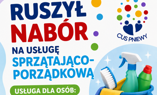 plakat usługa sprzątająca